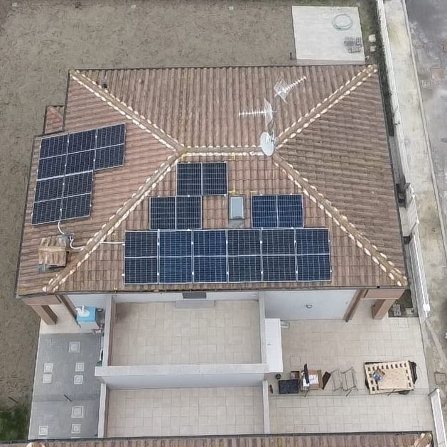 Campo solare su piano